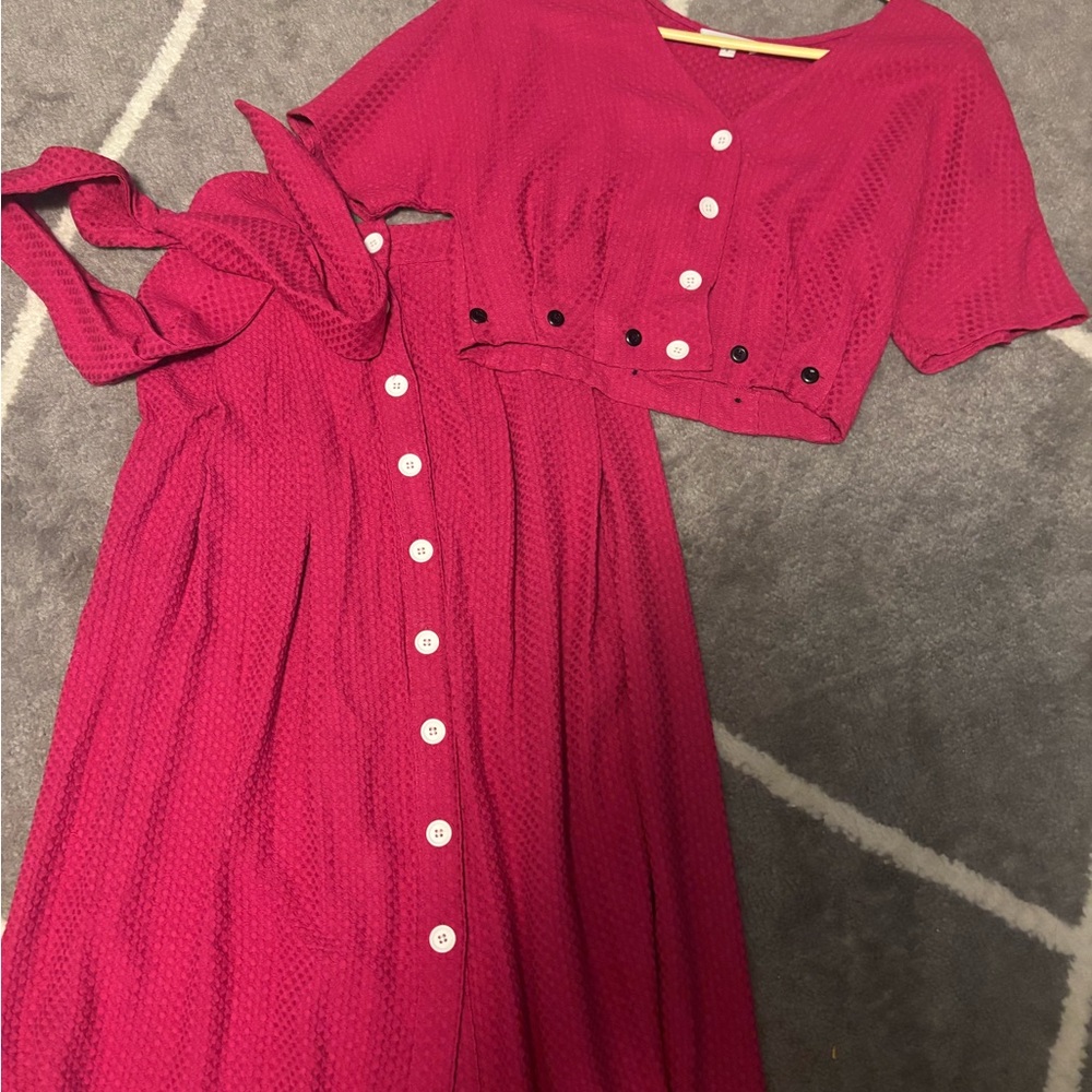 VETTA Two Piece MIDI Dress 0